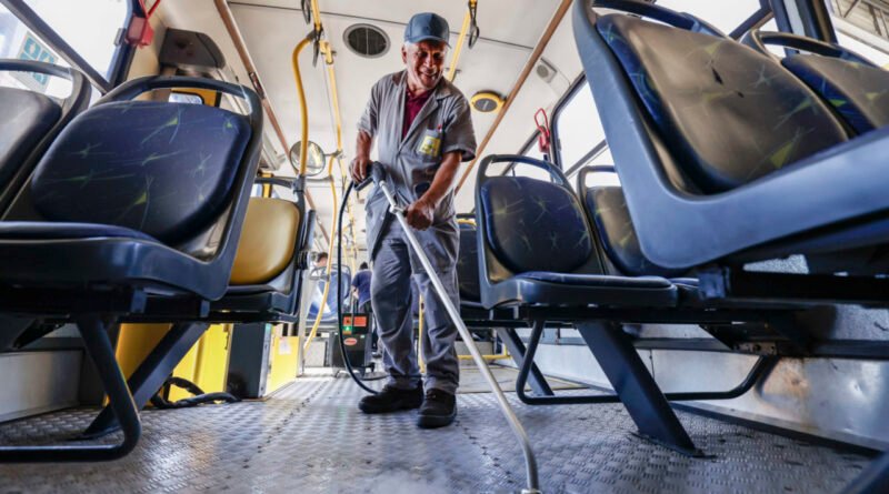 Higienização dos ônibus